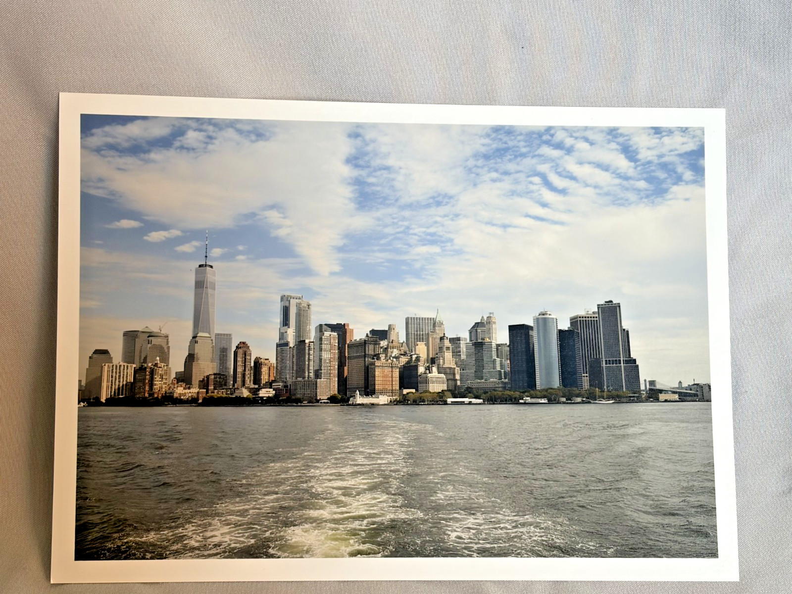 Original 5×7 Panoramic NYC Skyline with Water Photo Print – By 26ShadesofGreen