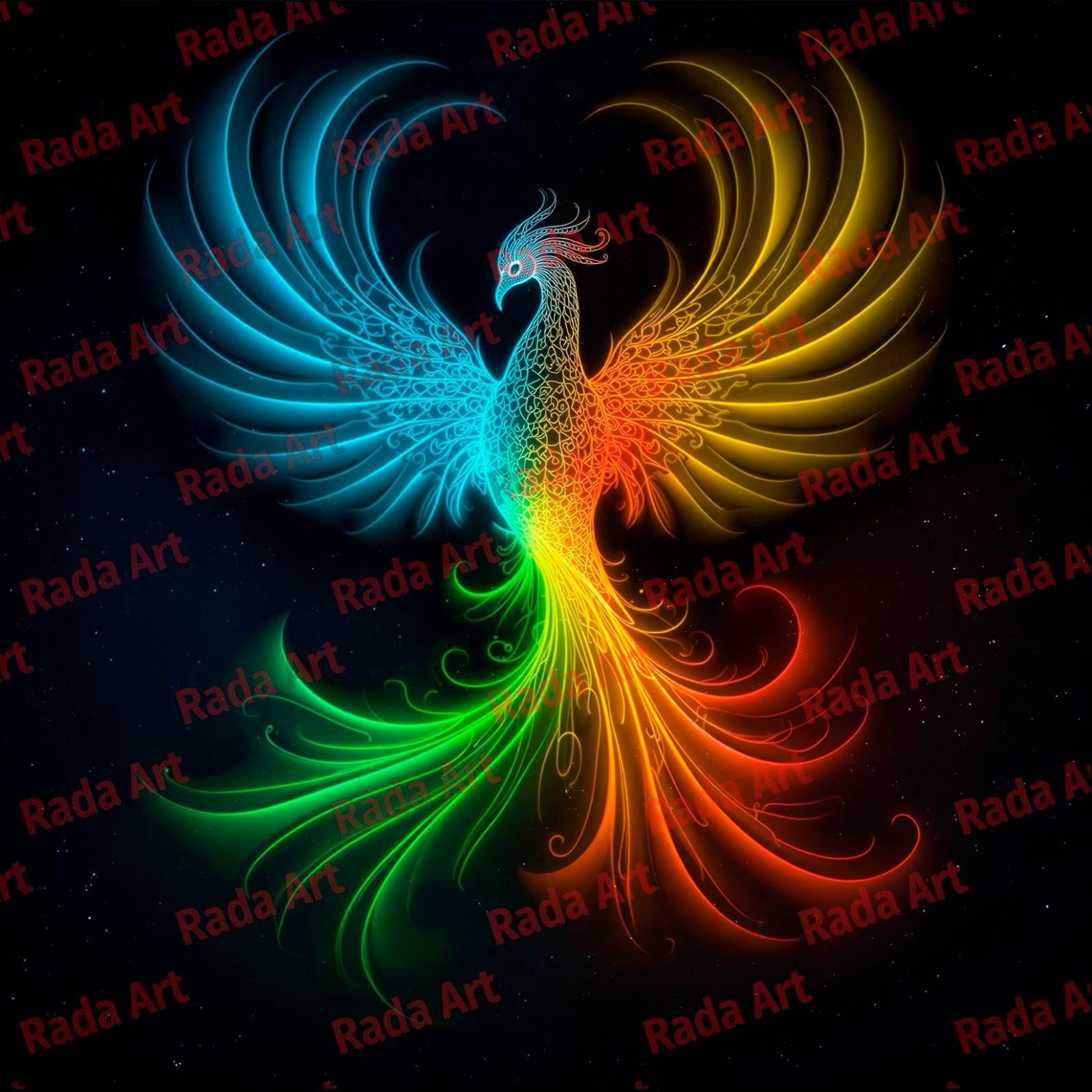 Digital Image Picture Photo Wallpaper Desktop Background Colorful Bird Phoenix