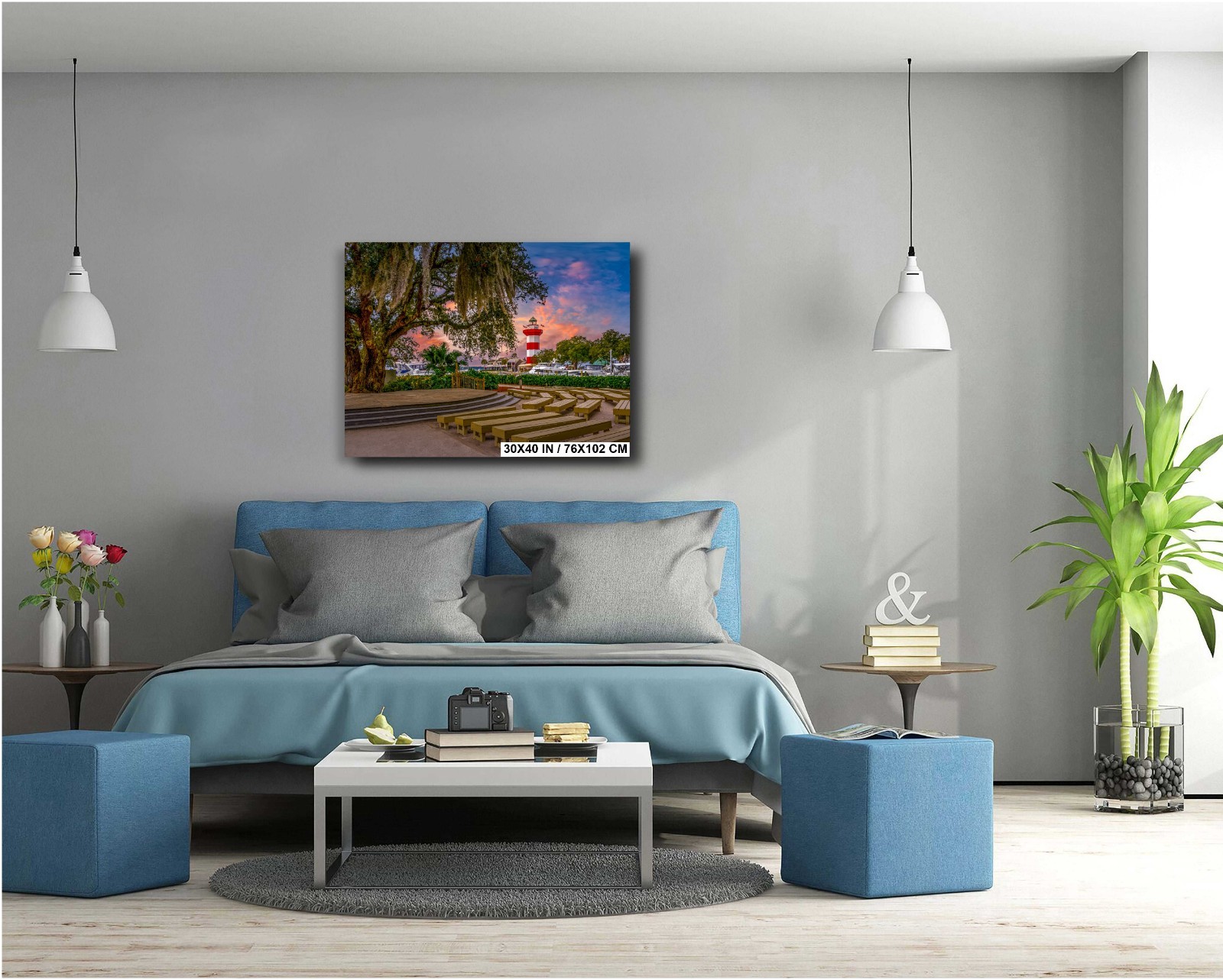 Harbour Town Lighthouse: Hilton Head Island Amphitheater Photography Wall Art