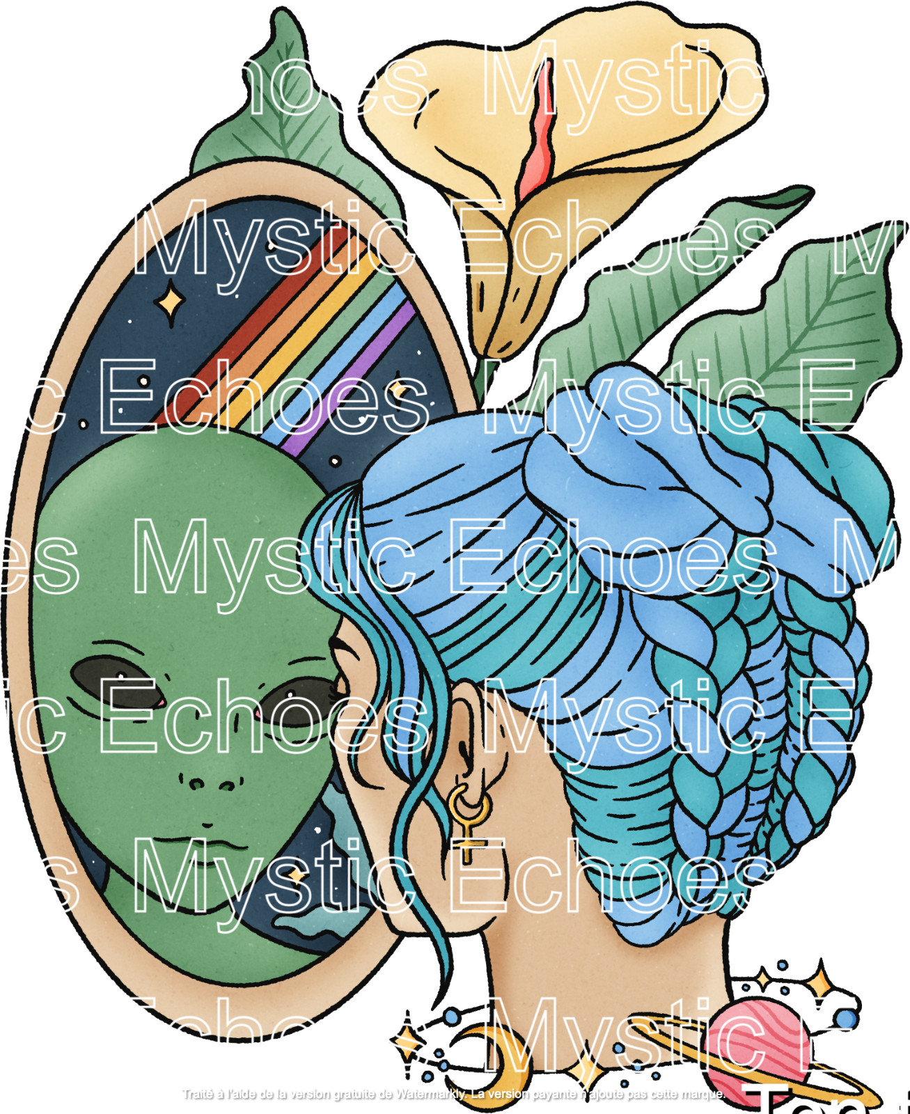 Spiritual, Digital Art, Mystical Art, Alien, Wall Art, Instant download