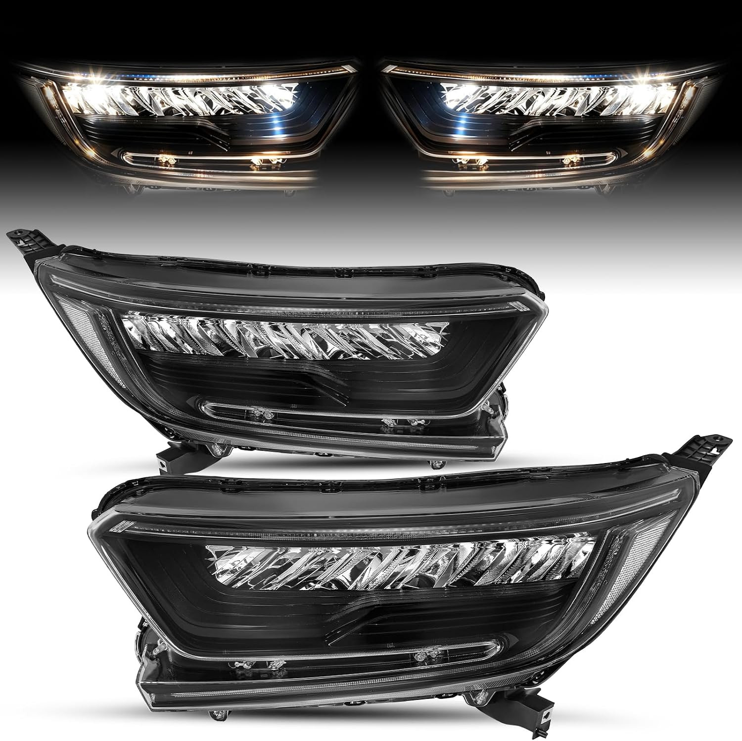 FULL LED Headlight Assembly W/Led DRL Compatible with 2017-2022 Honda CRV CR-V O