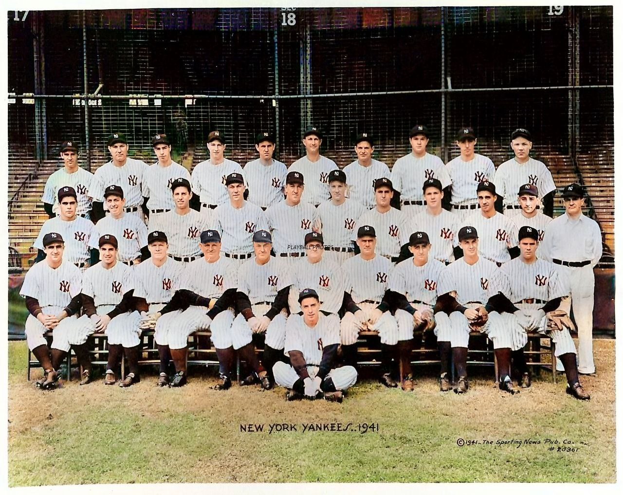 1941 NY Yankees Team 8×10 Colorized Print-FREE SHIPPING