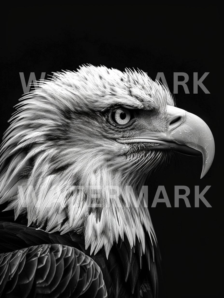 Digital Photo Image Black and White Eagle Picture Art Wallpaper Photograph