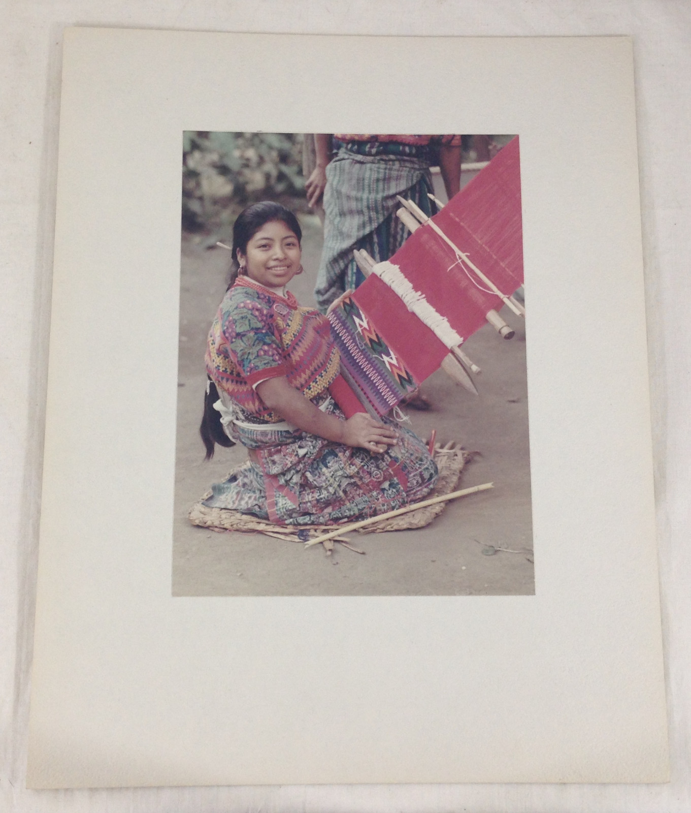 Vintage Color Photo M Kazan WOMAN WEAVING ANTIGUA GUATEMALA 1968 #17