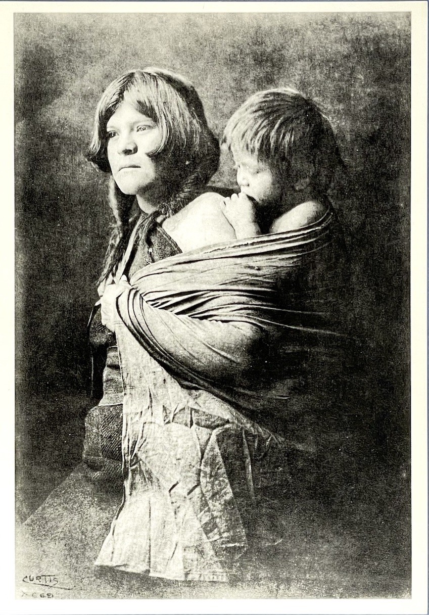 Hopi Mother & Child Photograph by Edward S. Curtis (1868-1952) Art Print Card