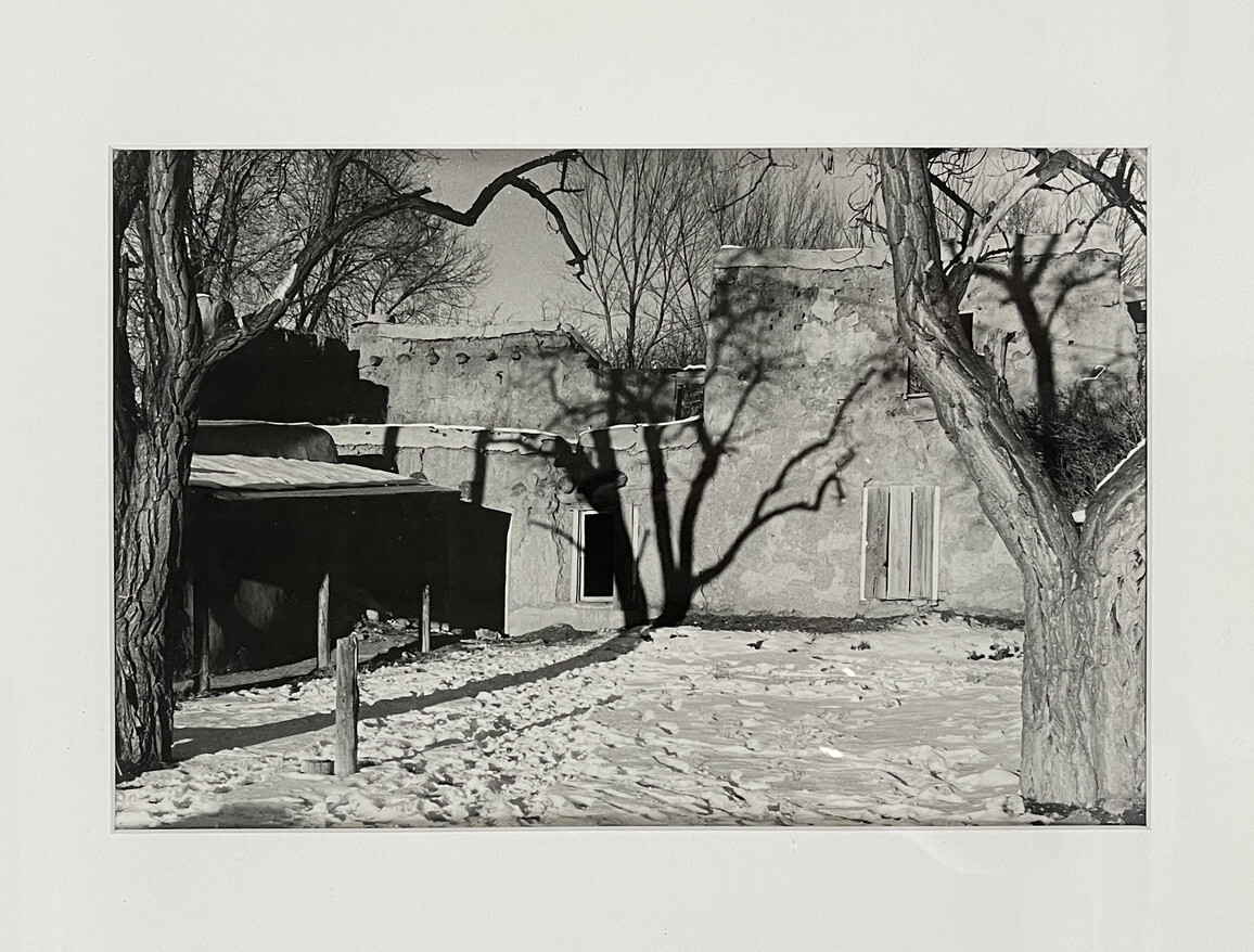 Attributed Barbara Erdman B & W Photograph village scene .Cerrillos 1986