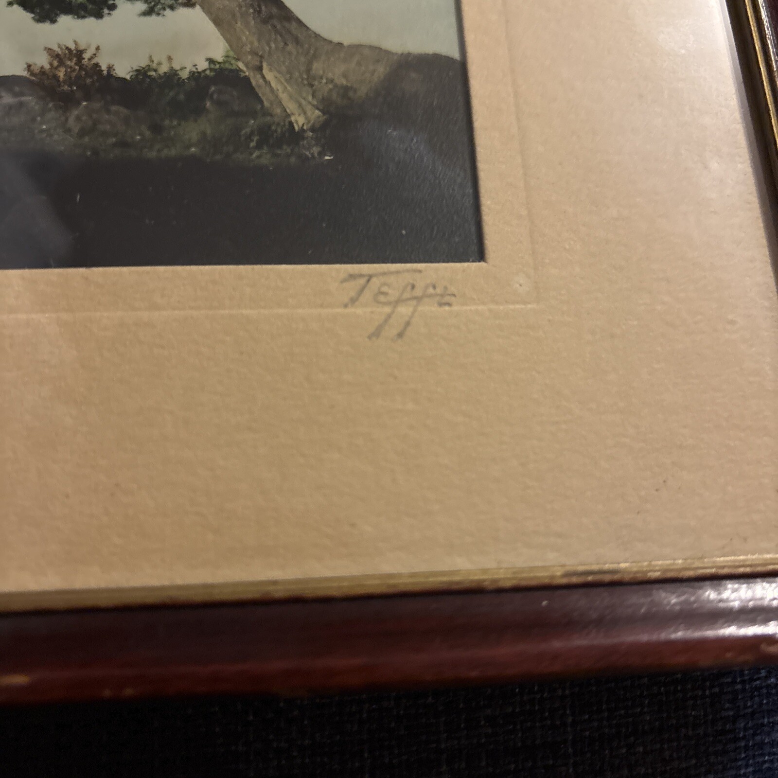 2 Vintage 1950s Framed Signed Arthur Tefft Photographs Lake Pleasant NY New York