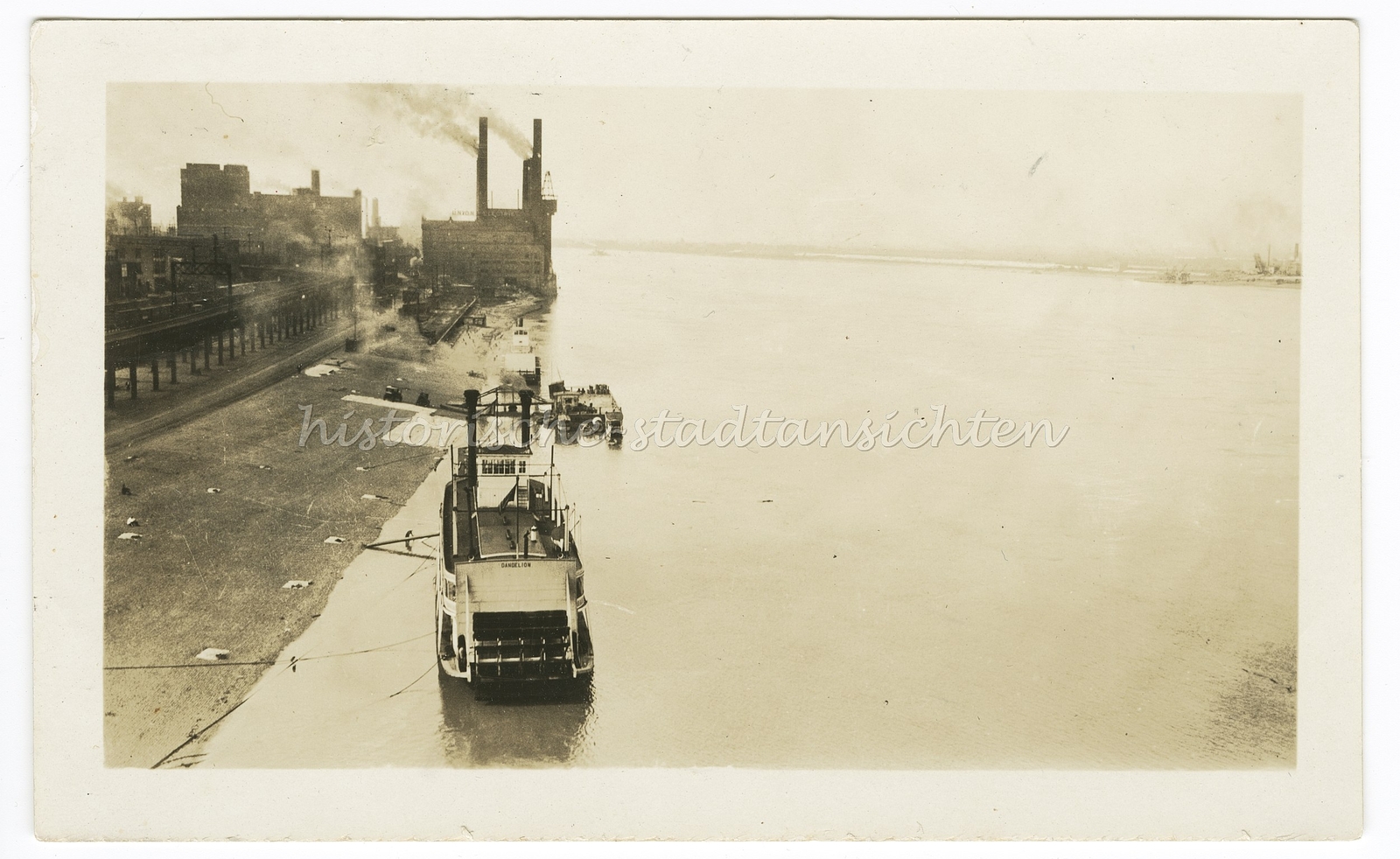 St. Louis Illinois USA 1924 – Steamer Dandelion Mississippi – Vintage Photo 1920s