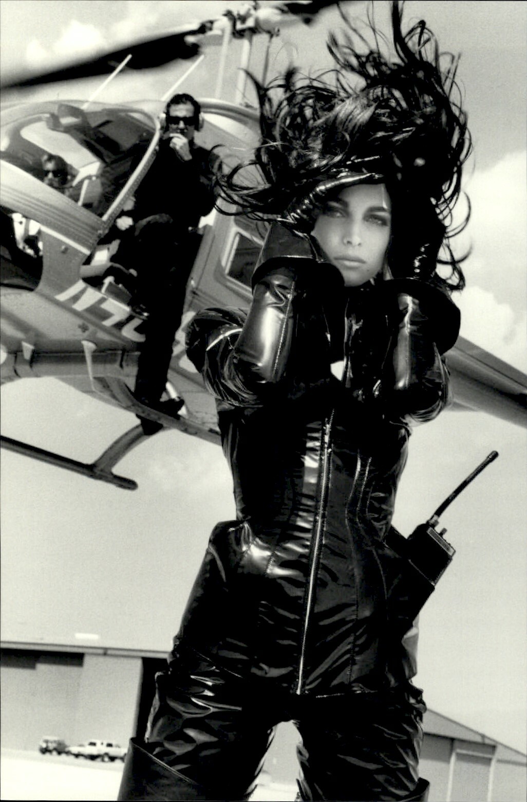 1990 Original HERB RITTS Helicopter Stephanie Spy Story Photo Art Photography