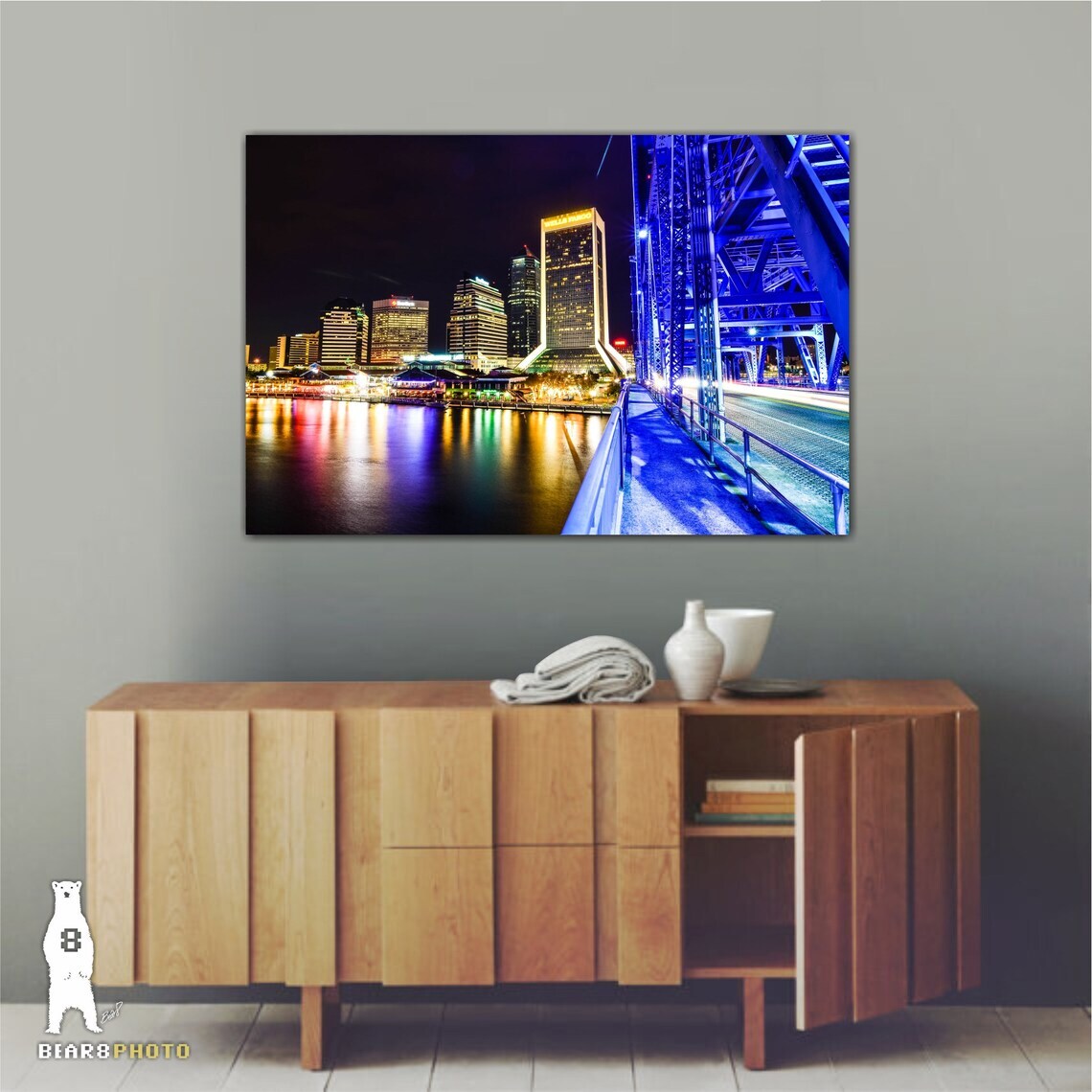 Jacksonville FL Skyline at Night – Florida Fine Art Photography Prints