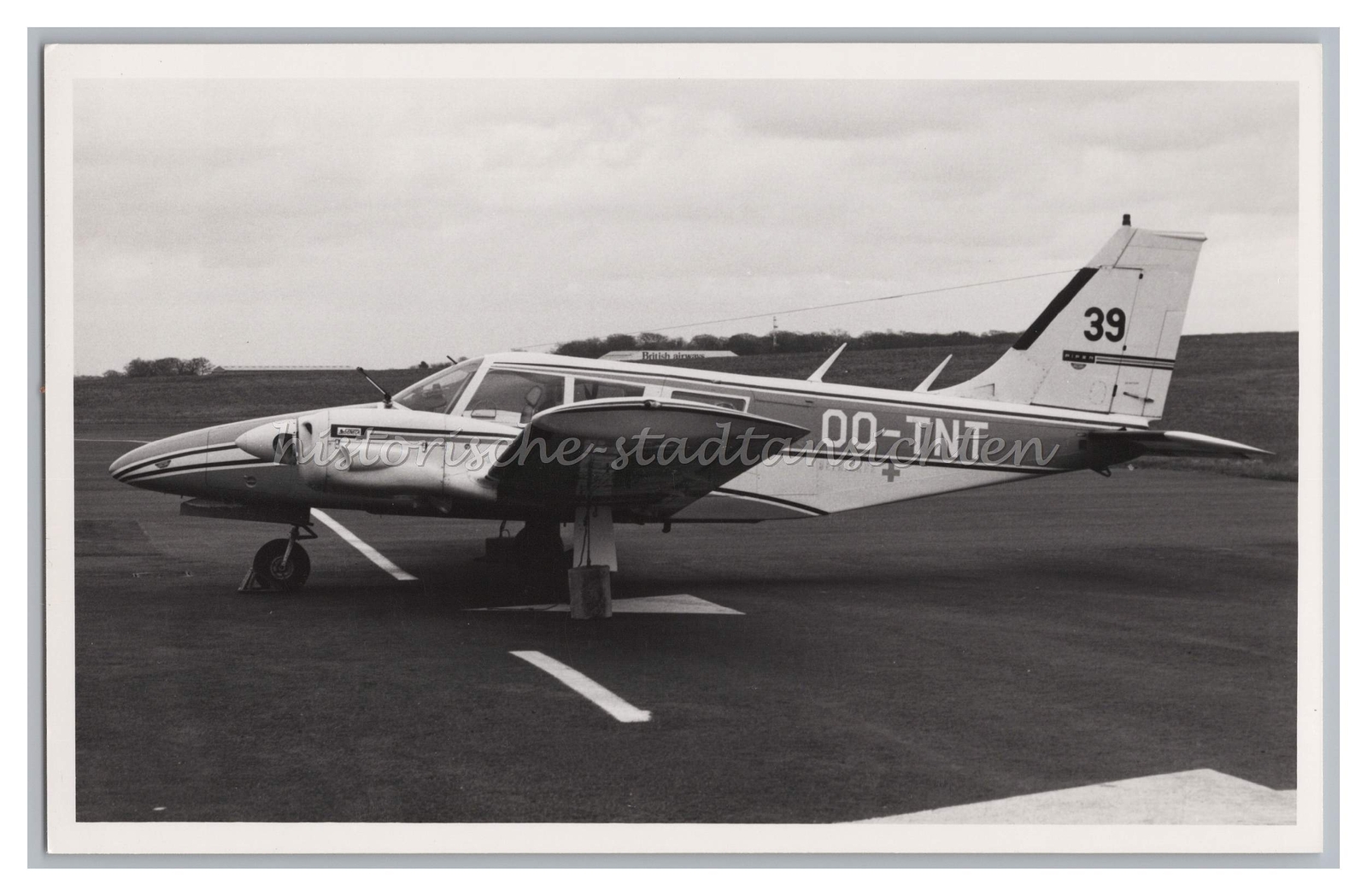 PIPER SENECA Aircraft OO-TNT – British Airways – Old Photo