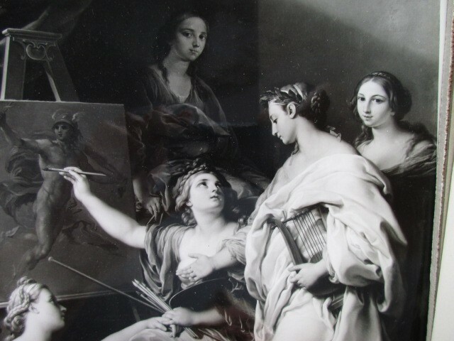 Italian Art Pompeo Batoni Master Allegory of the Arts 1740 b/w photo Reubenesque