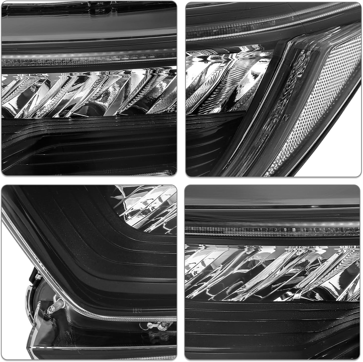 FULL LED Headlight Assembly W/Led DRL Compatible with 2017-2022 Honda CRV CR-V O
