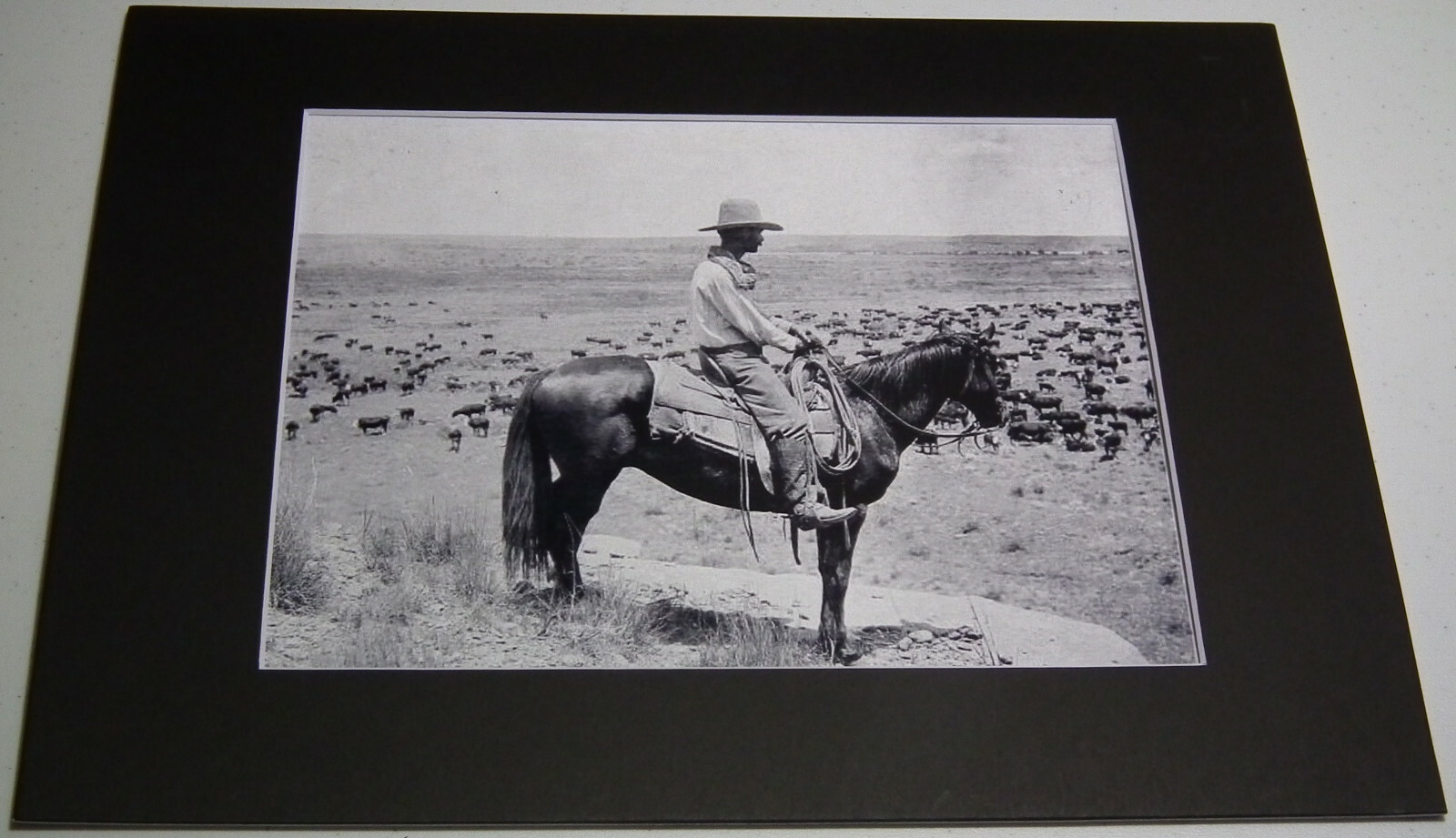 8X10 VINTAGE REPRO Cowboy Photo Mounted&Matted 11X14 READY TO FRAME