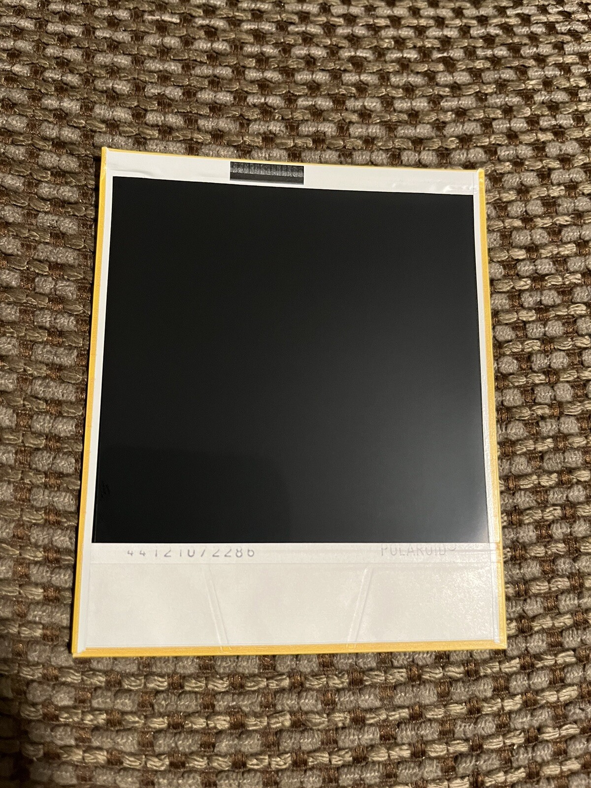 A Fruit Offering To Saint Christopher Polaroid Picture – Yellow Frame – OOAK