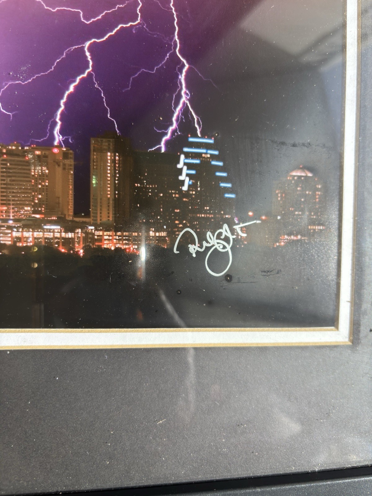 Signed Framed Photograph by Award Winning Randy Smith. “Austin Light Show”