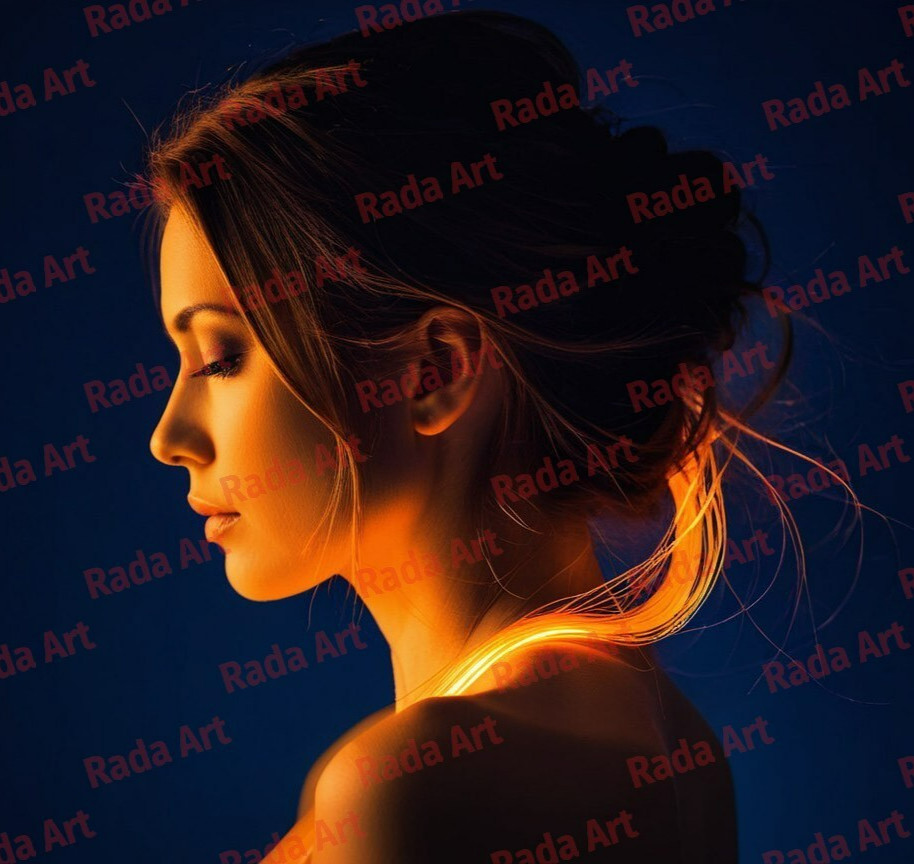 Girl in light Digital Image Ai Art Picture Photo Wallpaper Background Desktop