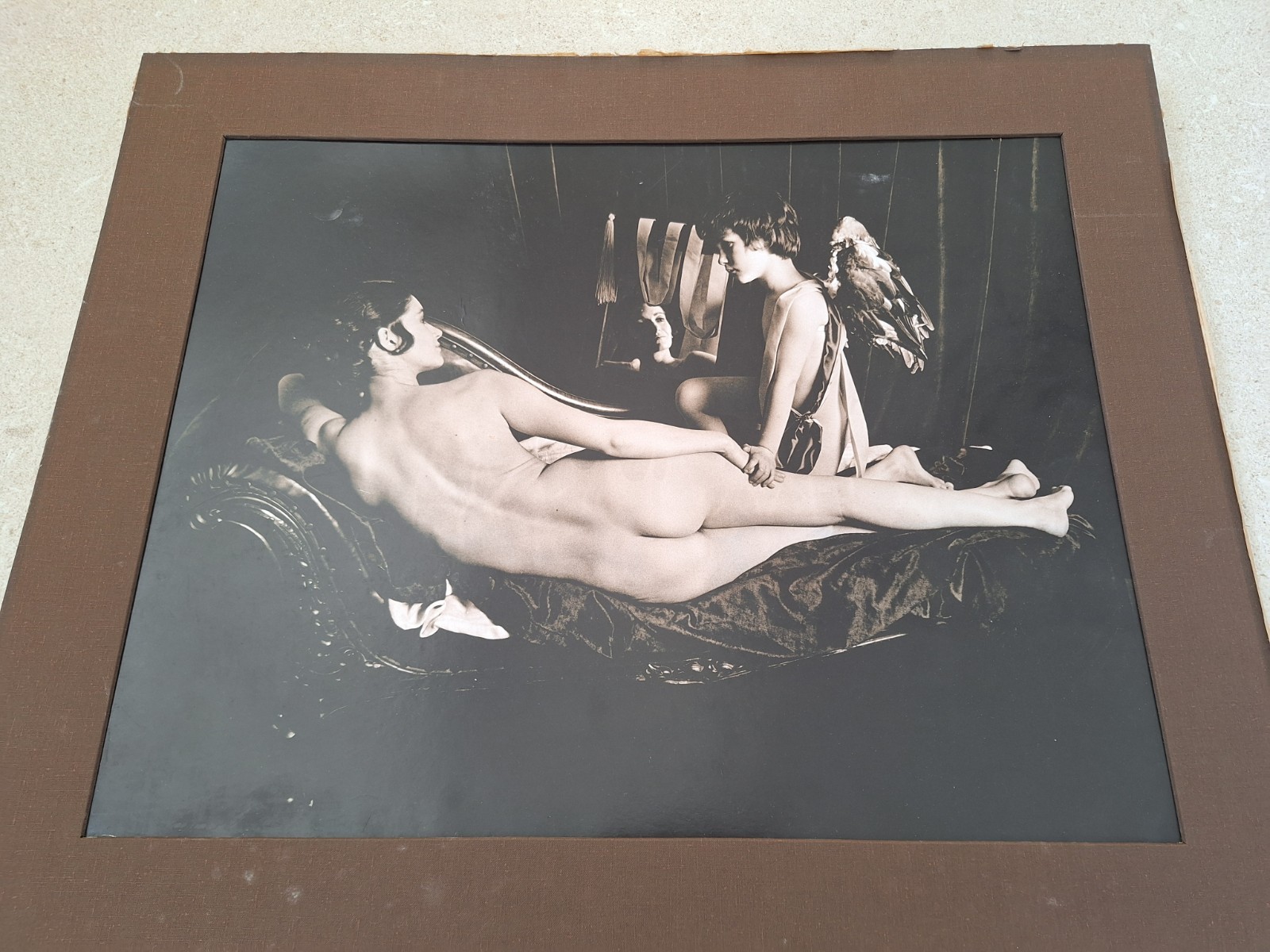 Vintage Art Deco Black And White Photo, Genre Scene Woman 60×40 cm