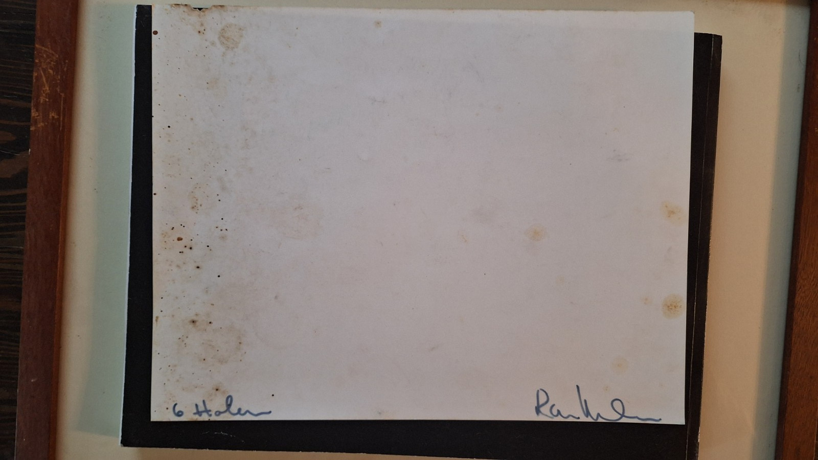 Raymon J. Muxter-” Five Hole ” signed. on back as Six.