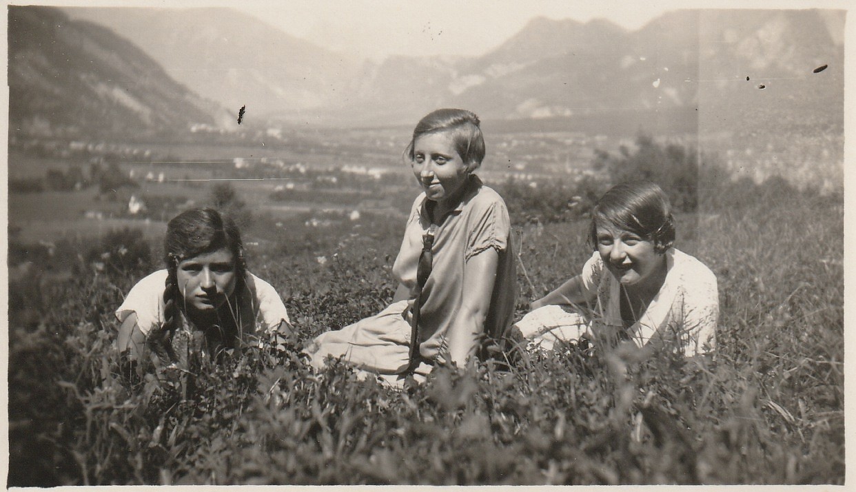 Vintage Photo Young Girl In Meadow Snapshot