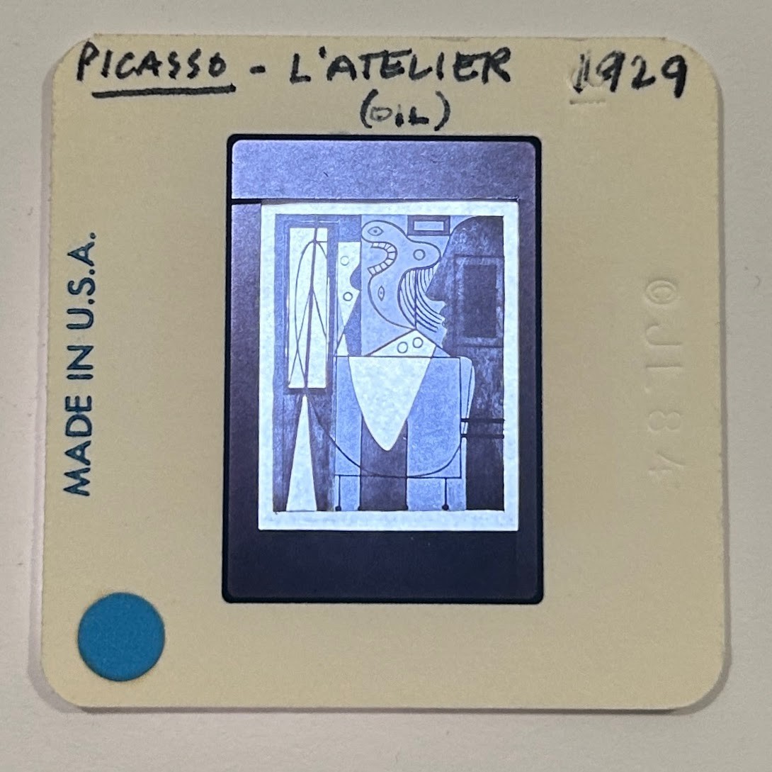 Picasso – L’Atelier (1929) Modernist Cubist Painting Art 35mm Slide – Made in US