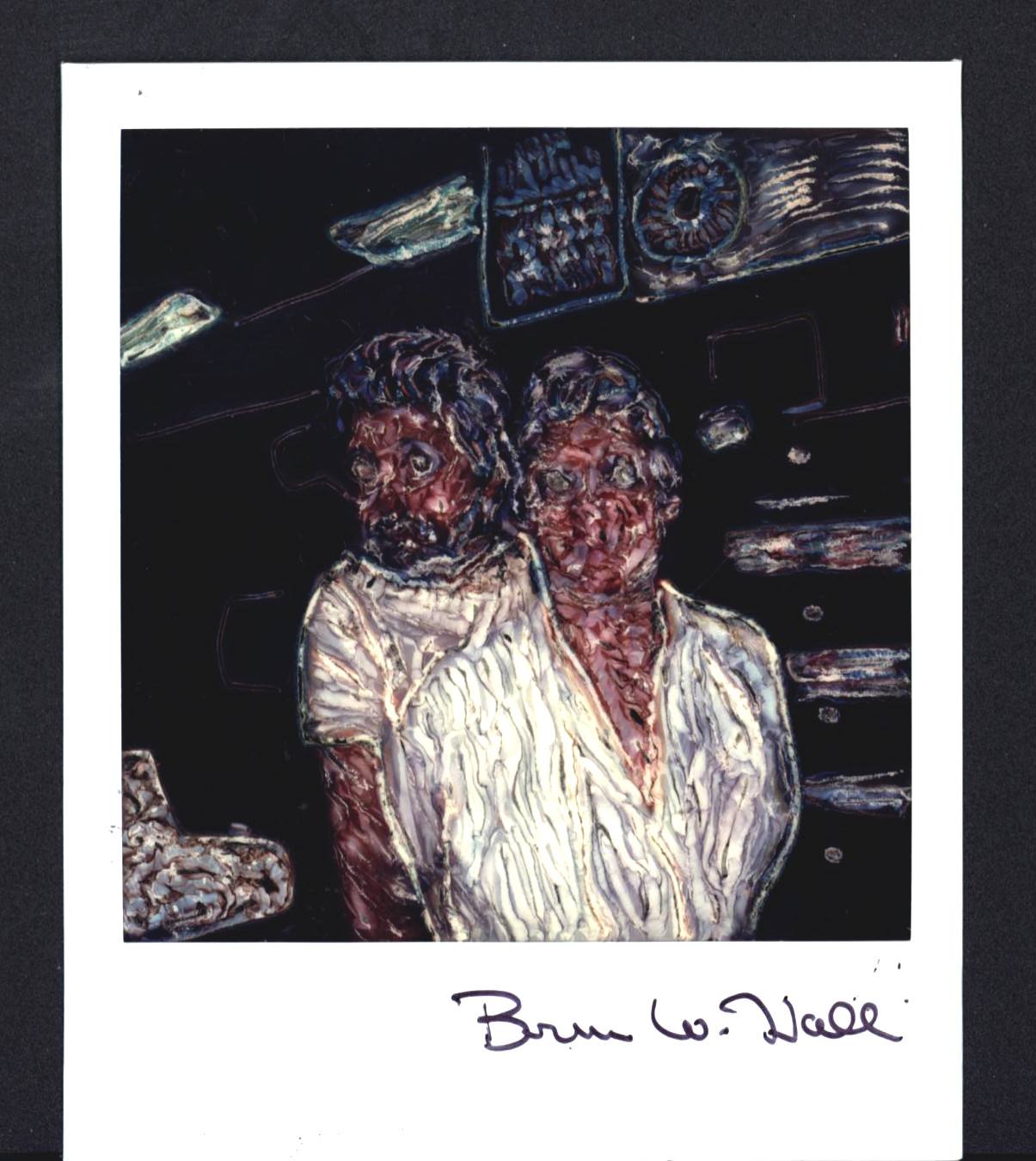 ORIGINAL POLAROID MANIPULATED SX-70 PHOTO A MARRIED COUPLE
