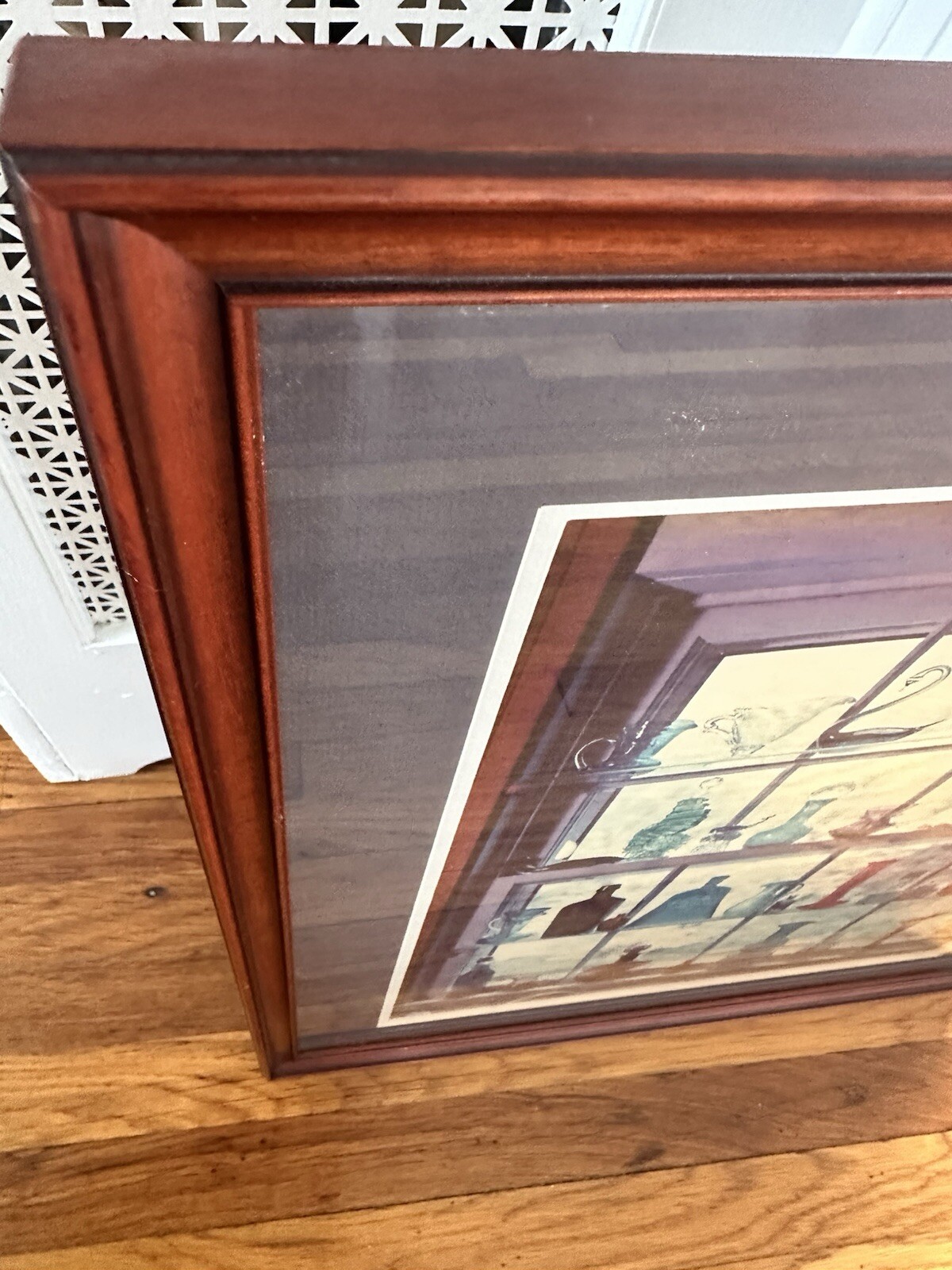 “Sunlit Memories in Colored Glass Bottles” Framed Photograph 21.5” X 25.5”