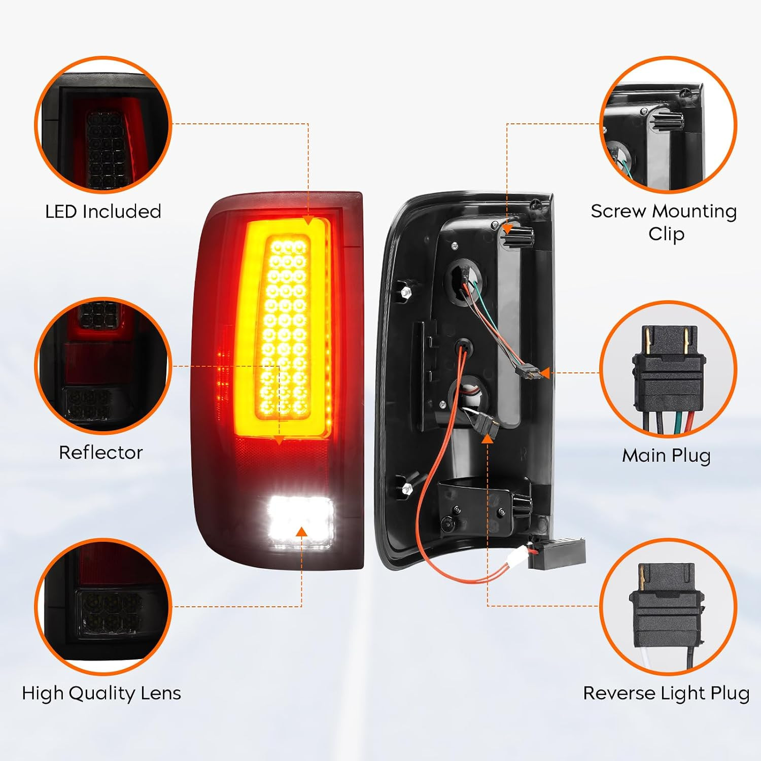 Tail Light + 3Rd Third Brake Cargo Lamp for 2004 2005 2006 2007 2008 Ford F-150,