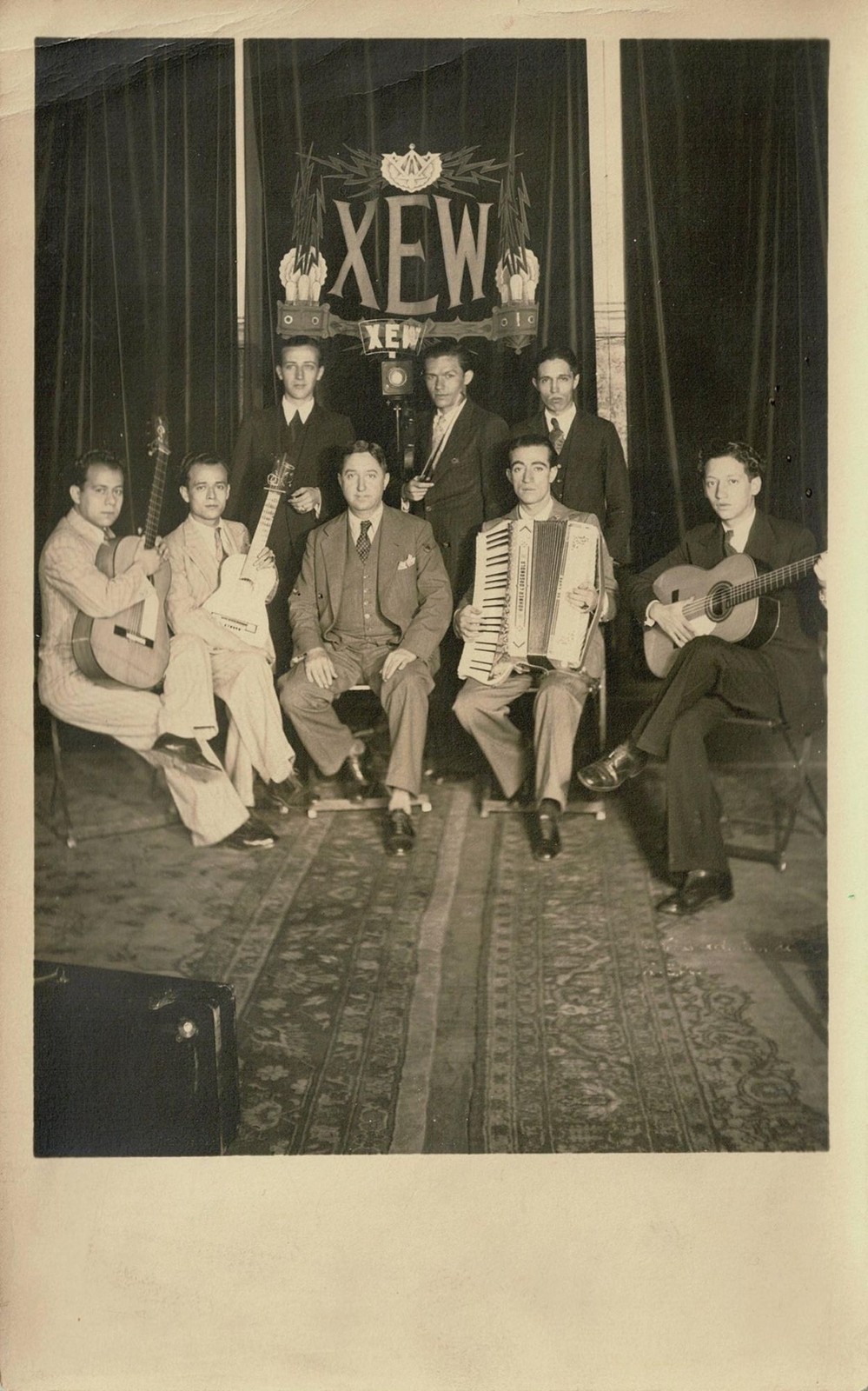 Emilio Azcárraga / XEW radio photographs collection of 7 + 2 duplicate