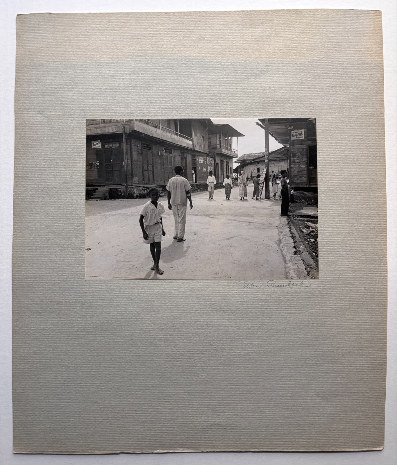 ELLEN AUERBACH Beunaventura, Columbia Street Scene (1949) Signed Silver Gelatin