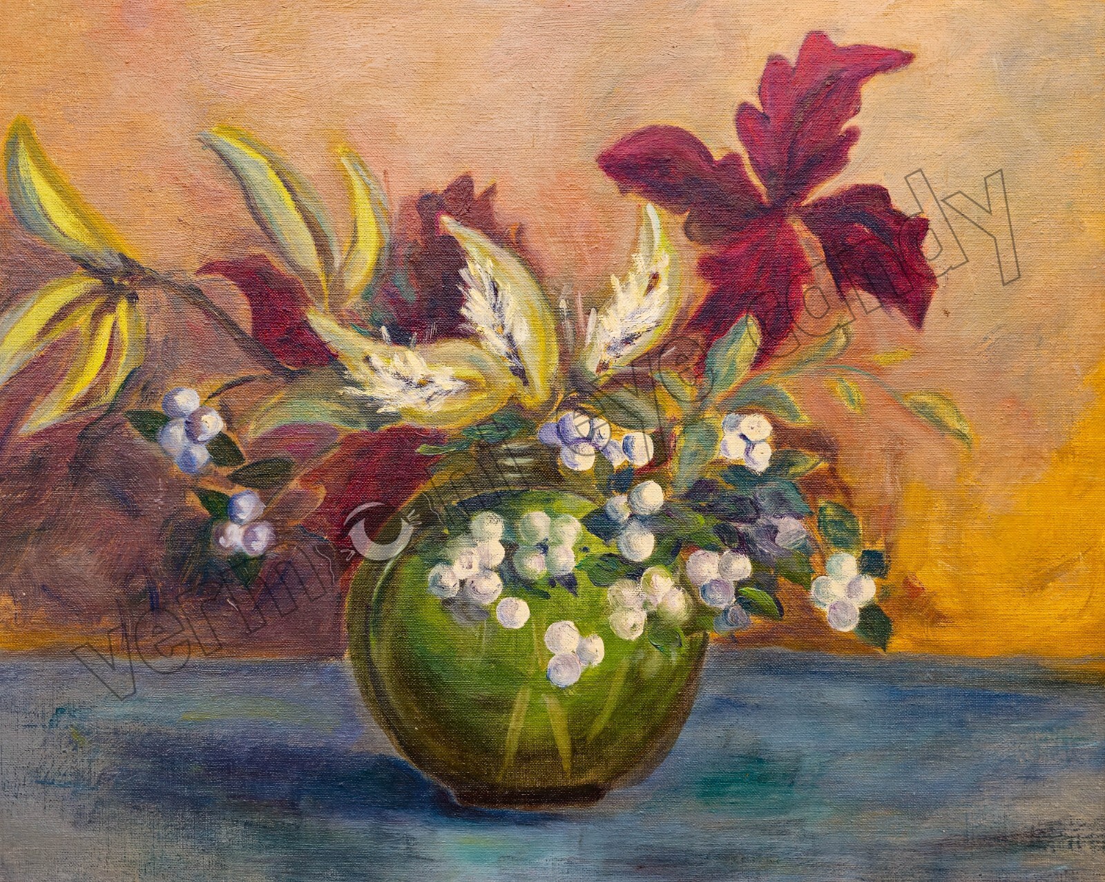 Bright Colorful Flowers Still Life Art DIGITAL DOWNLOAD Print – Home Cottagecore