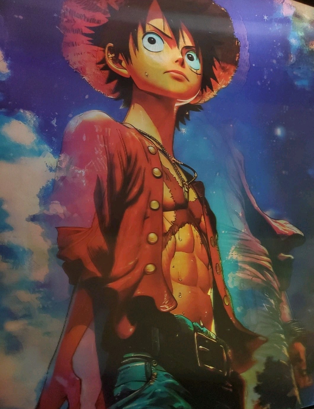 ONE PIECE ☠️ 🏴‍☠️ 🦜 MONKEY 🐒 D. LUFFY! 3D LENTICULAR POSTER!!