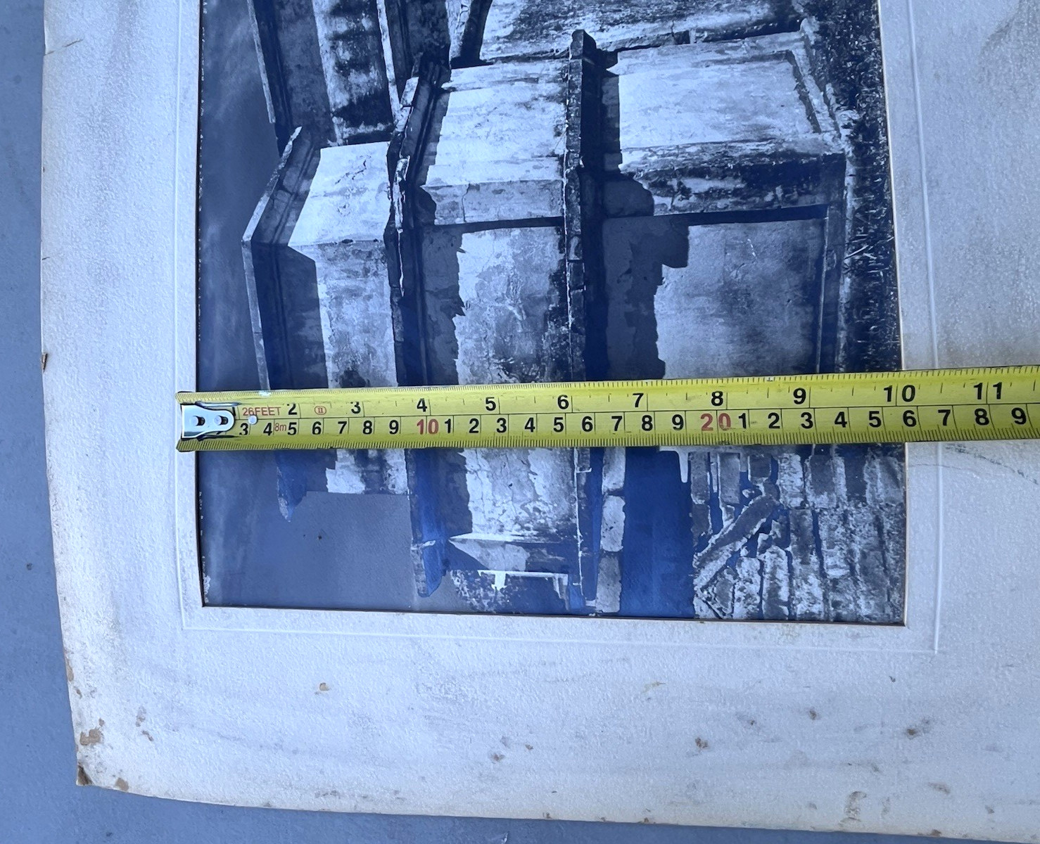 Otto John Gaul Signed Temple of the Frescoes Tulum Mexico Cyanotype Photograph