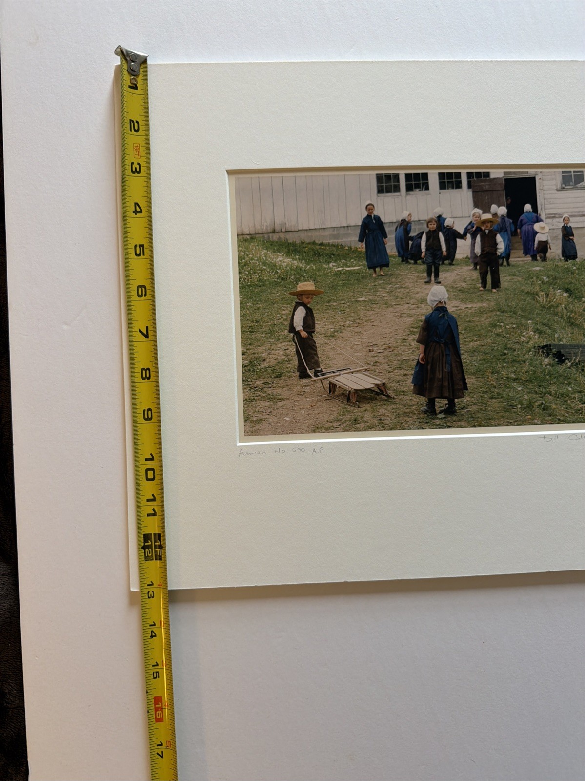 Bill Coleman Signed Amish No 590 AP Artist Proof ORIG Photograph Children Barn