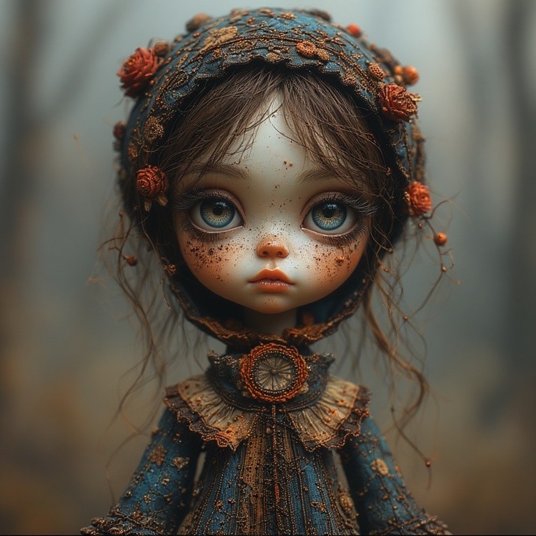 Stunning Bold Beautiful Doll Image, Art Image Art, Digital Creation