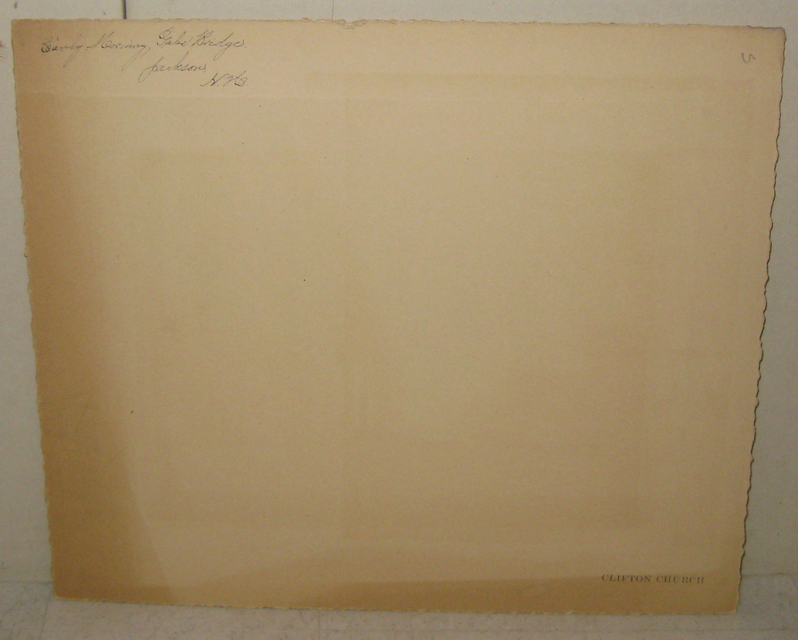 ANTIQUE *CLIFTON CHURCH* EARLY MORNING RIVER BRIDGE JACKSON NH LANDSCAPE PHOTO