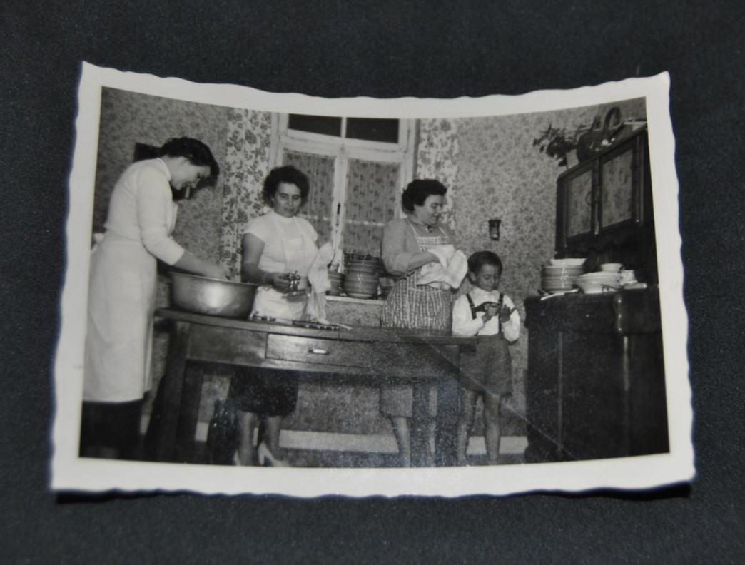 Vintage Photo Kitchen Work Women in Kitchen Washing Up 1950s