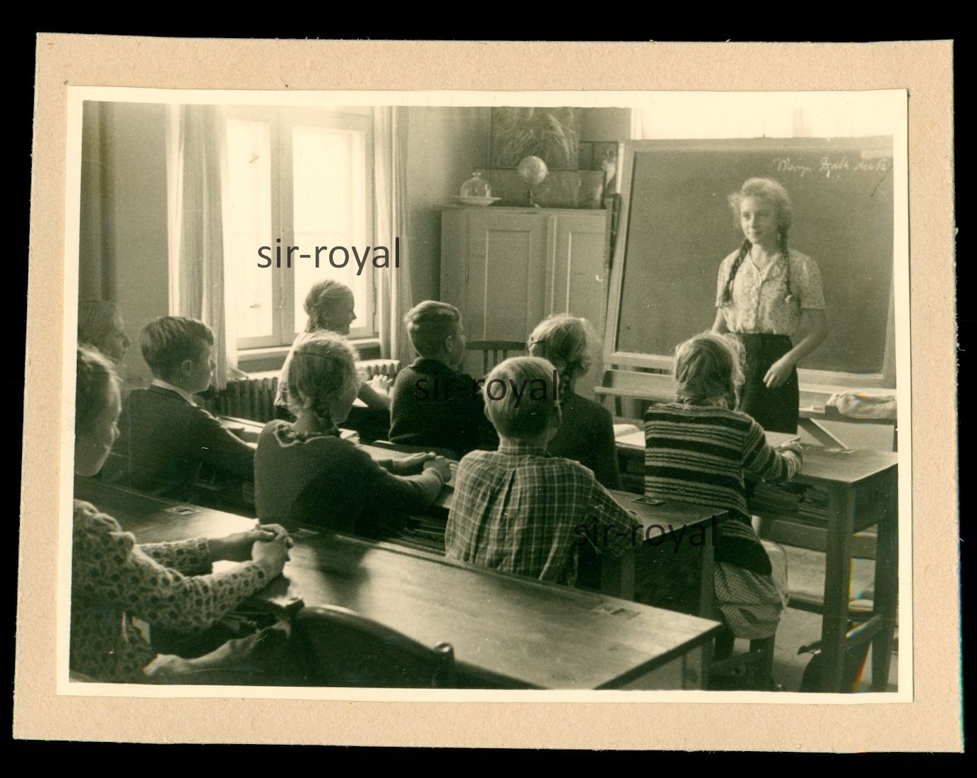 Children Teaching at School – 1930s – Photo 11x9cm
