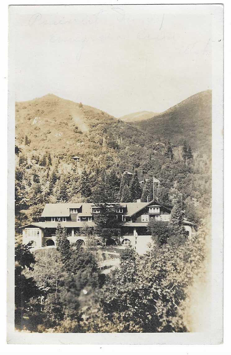 Emigration Canyon Railroad / Pinecrest Inn Emigration Canyon Real Photo Postcard