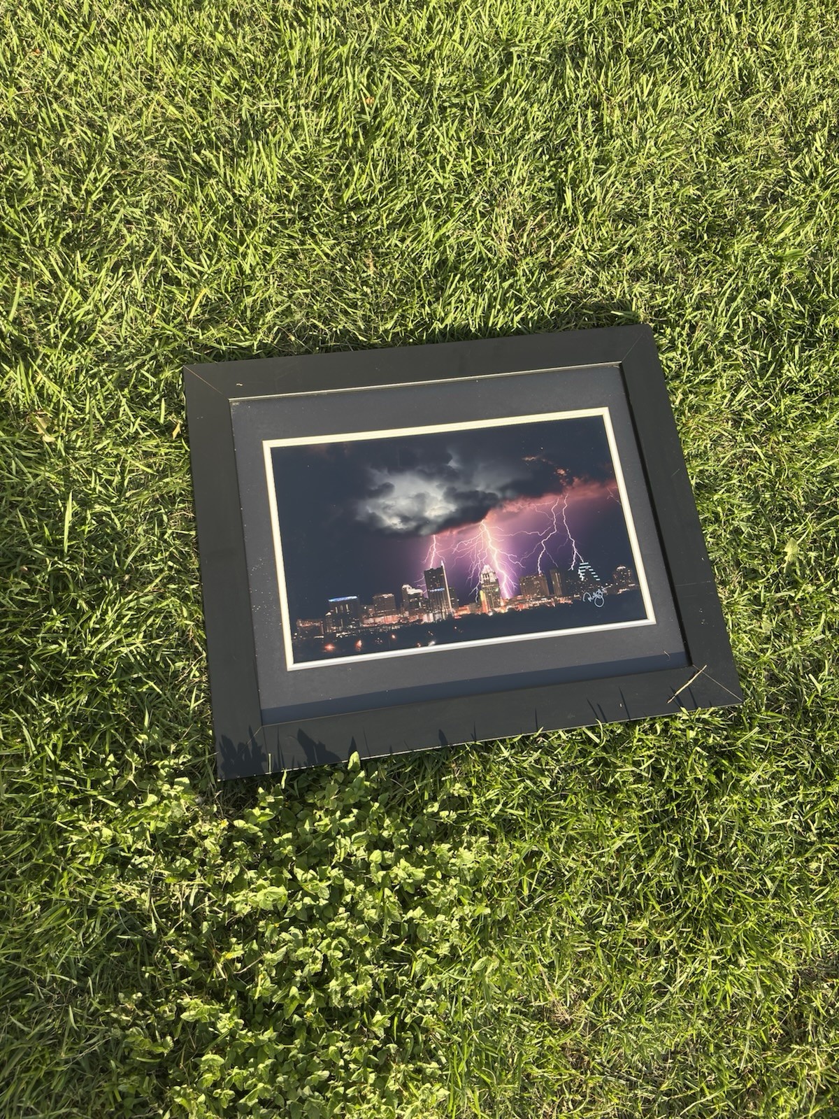 Signed Framed Photograph by Award Winning Randy Smith. “Austin Light Show”