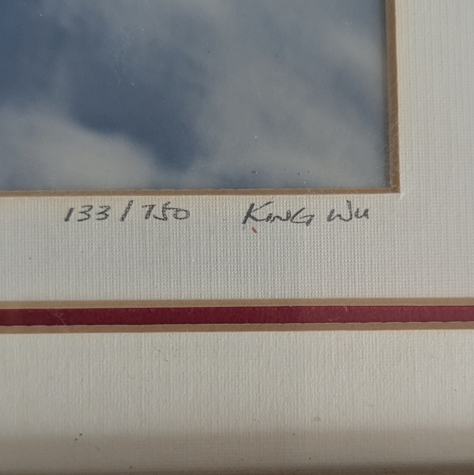 King Wu Signed And Numbered – 9×11 Framed Color Photo – Snow Covered Red Berries