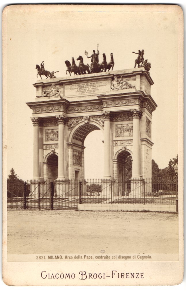Photograph Giacomo Brogi, Firenze, view Milano, Arco della Pace, costruito c