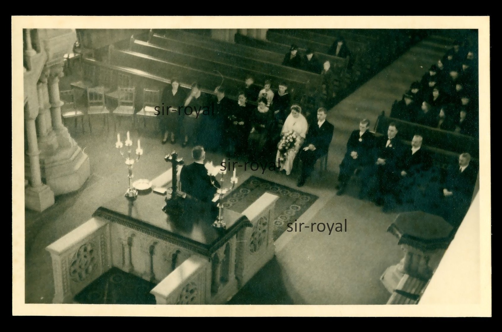 Stuttgart 1936 – Wedding in the Church – 1930s – Photo Postcard 14x9cm