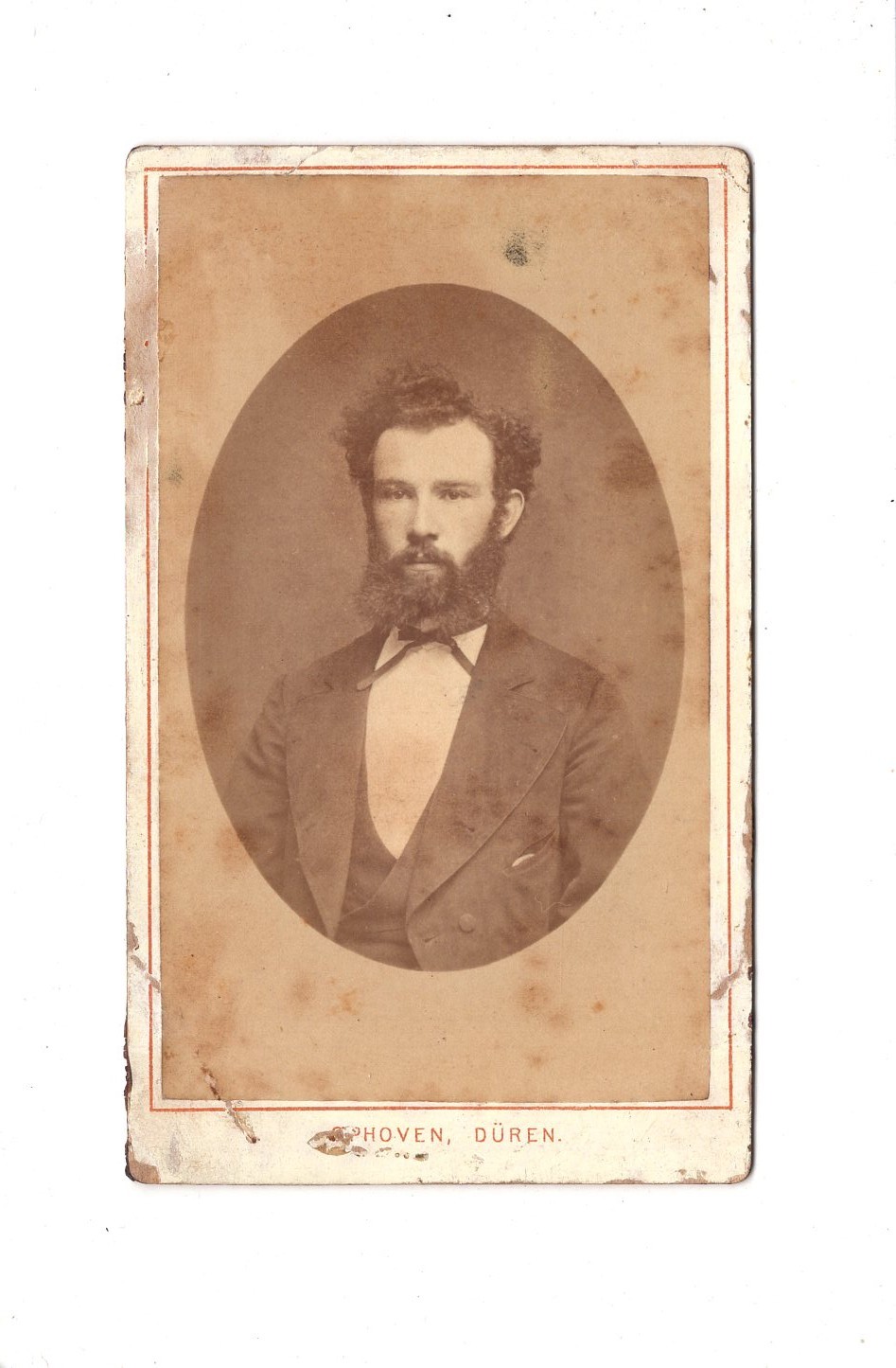 M. Ophoven CDV Photo Man Portrait / Man – Düren 1870s