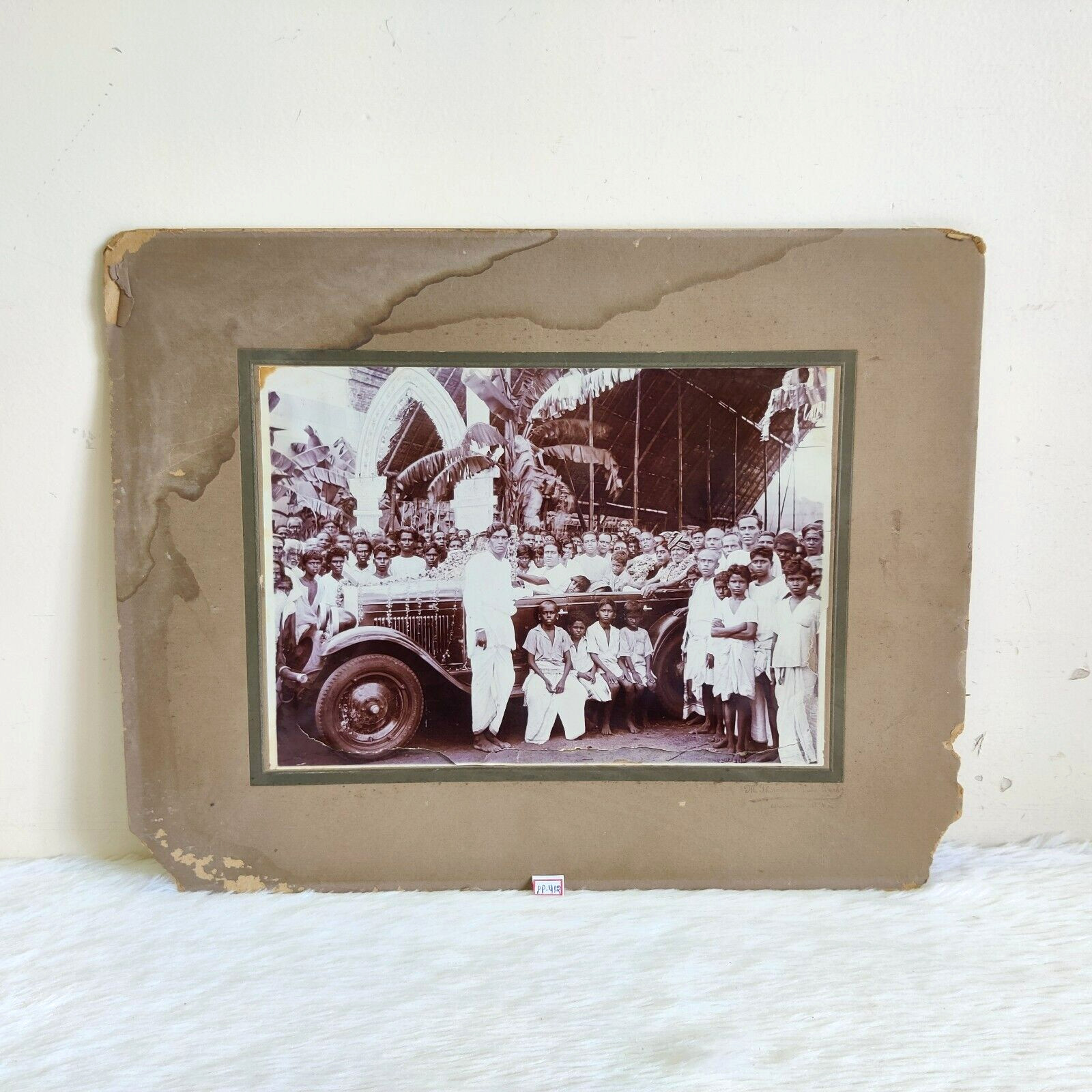 1920s Vintage Car B&W Camer Photograph Automobile Collectible 17.75″ PP412