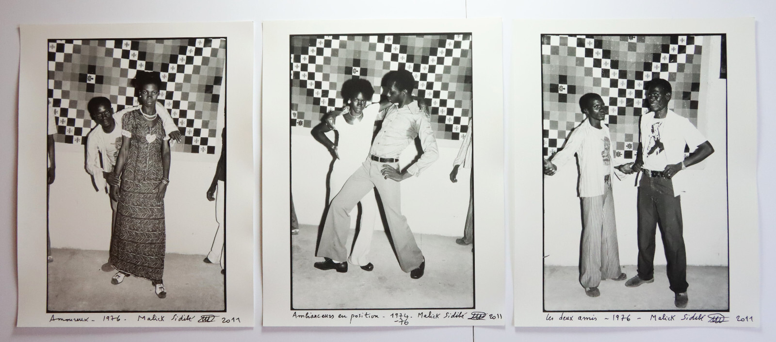 Malick Sidebé (1936-2016) – 3 x Portraits from Soirée “dance party” – 1976
