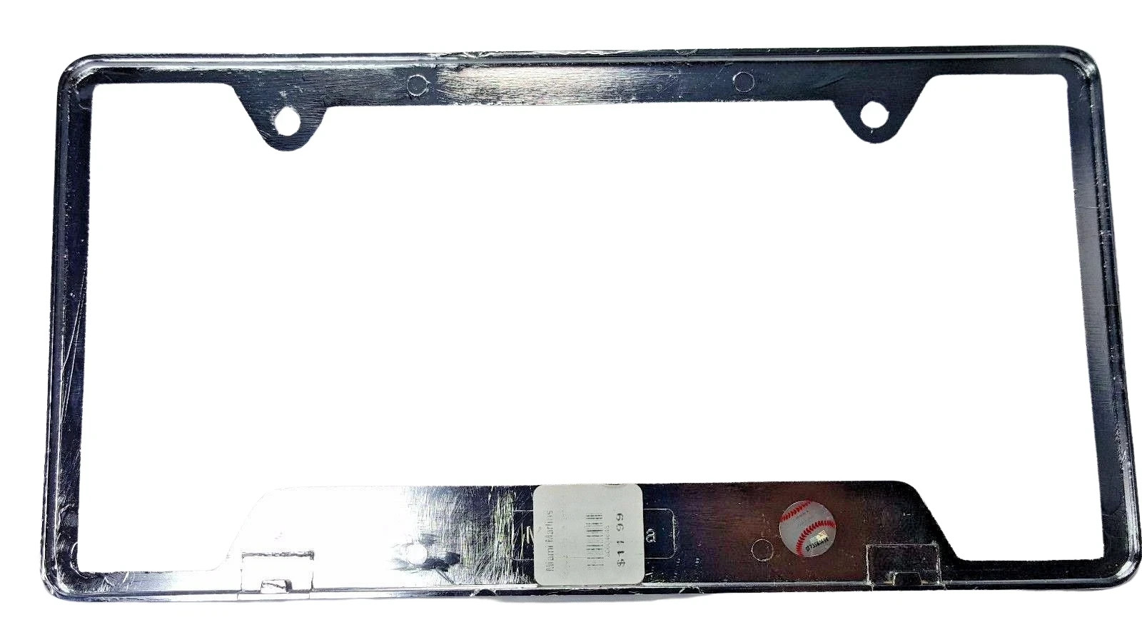 Miami Marlins MLB Chrome Metal License Plate Frame Inaugural 2012 Auto Tag