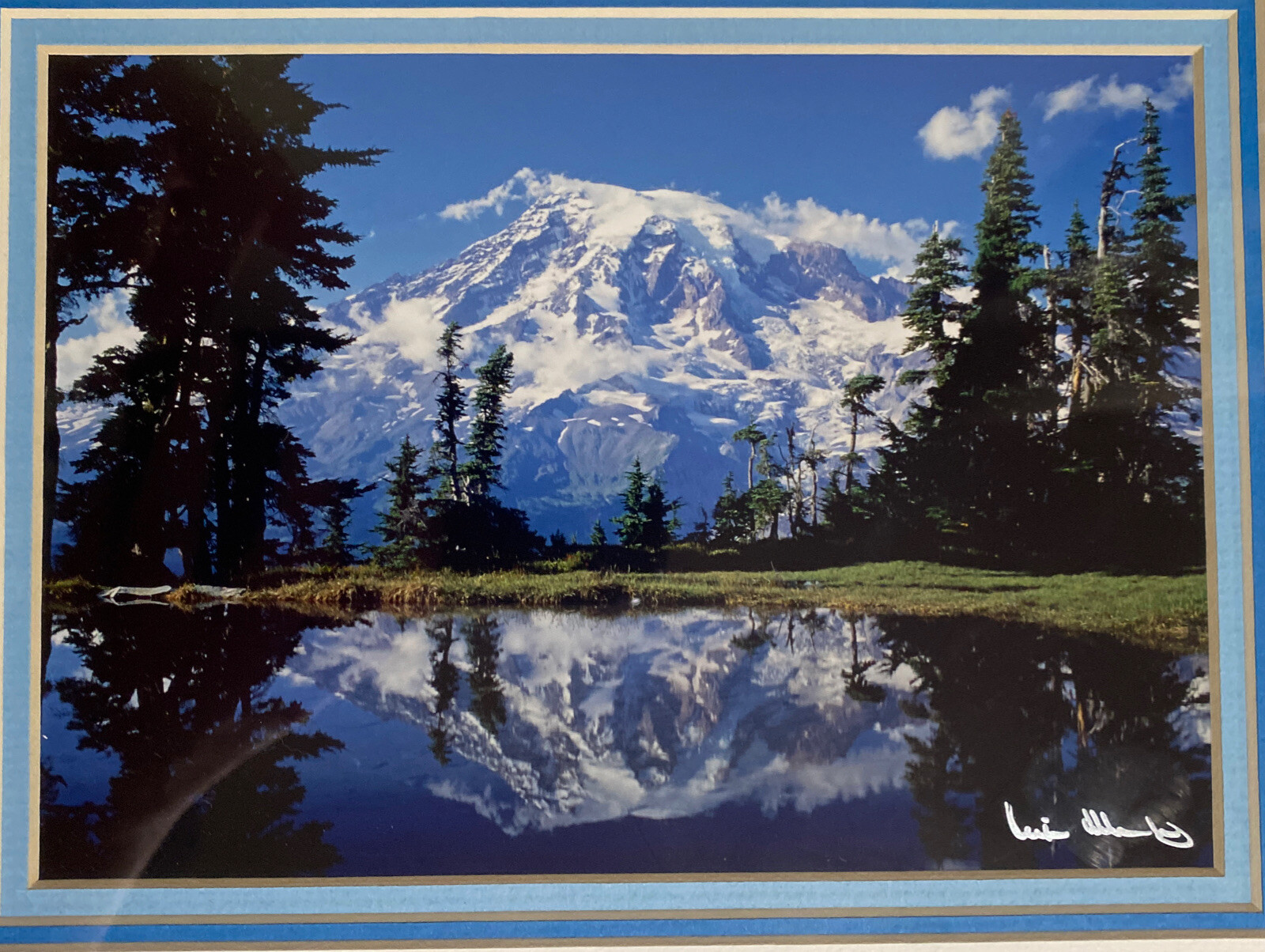 Rick Morley SIGNED Color Photograph Snow Covered Mountains 9” X 11”