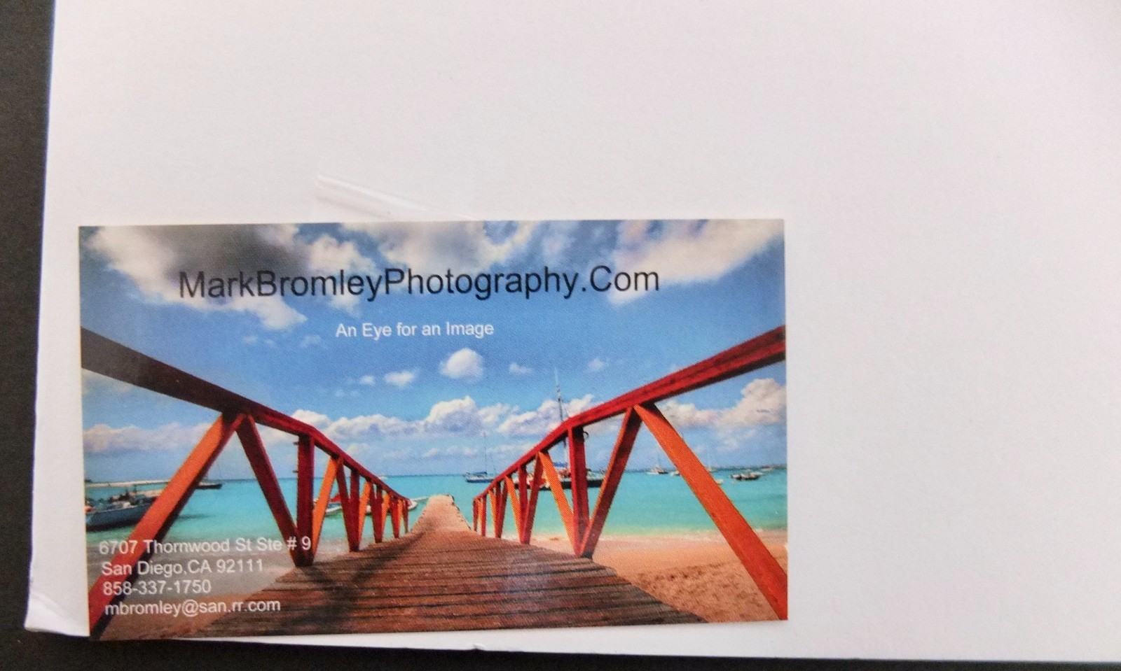 Mark Bromley Signed Photograph Of Bird Huffman’s Surf Shed In San Diego, Cal.