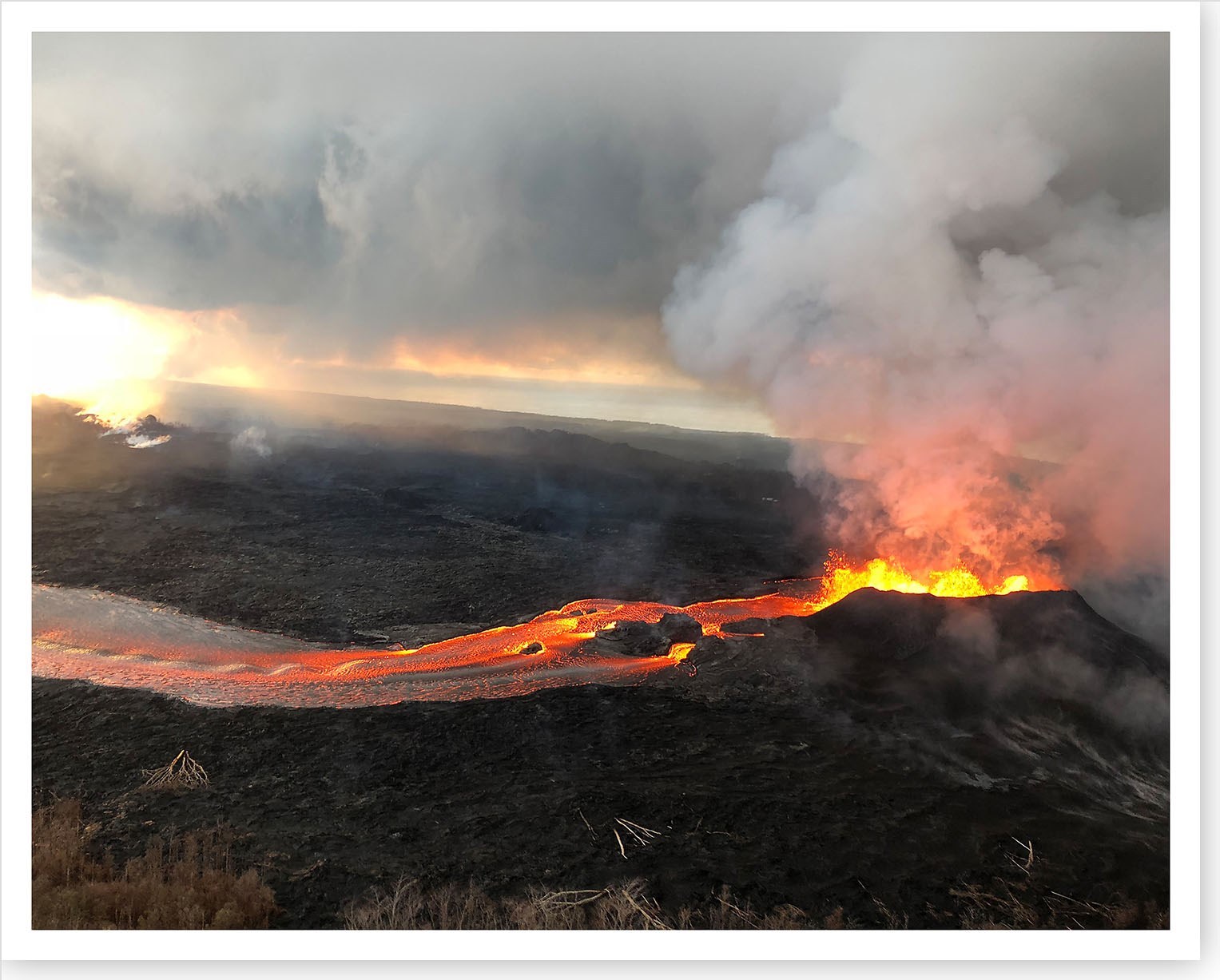 Kilauea Volcano Fissure 8 Lava Fountain 2018 Silver Halide Photo
